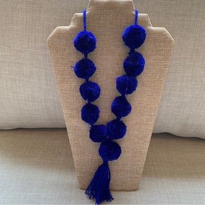 Boho Tassel Necklace. Pom Pom handmade necklace.